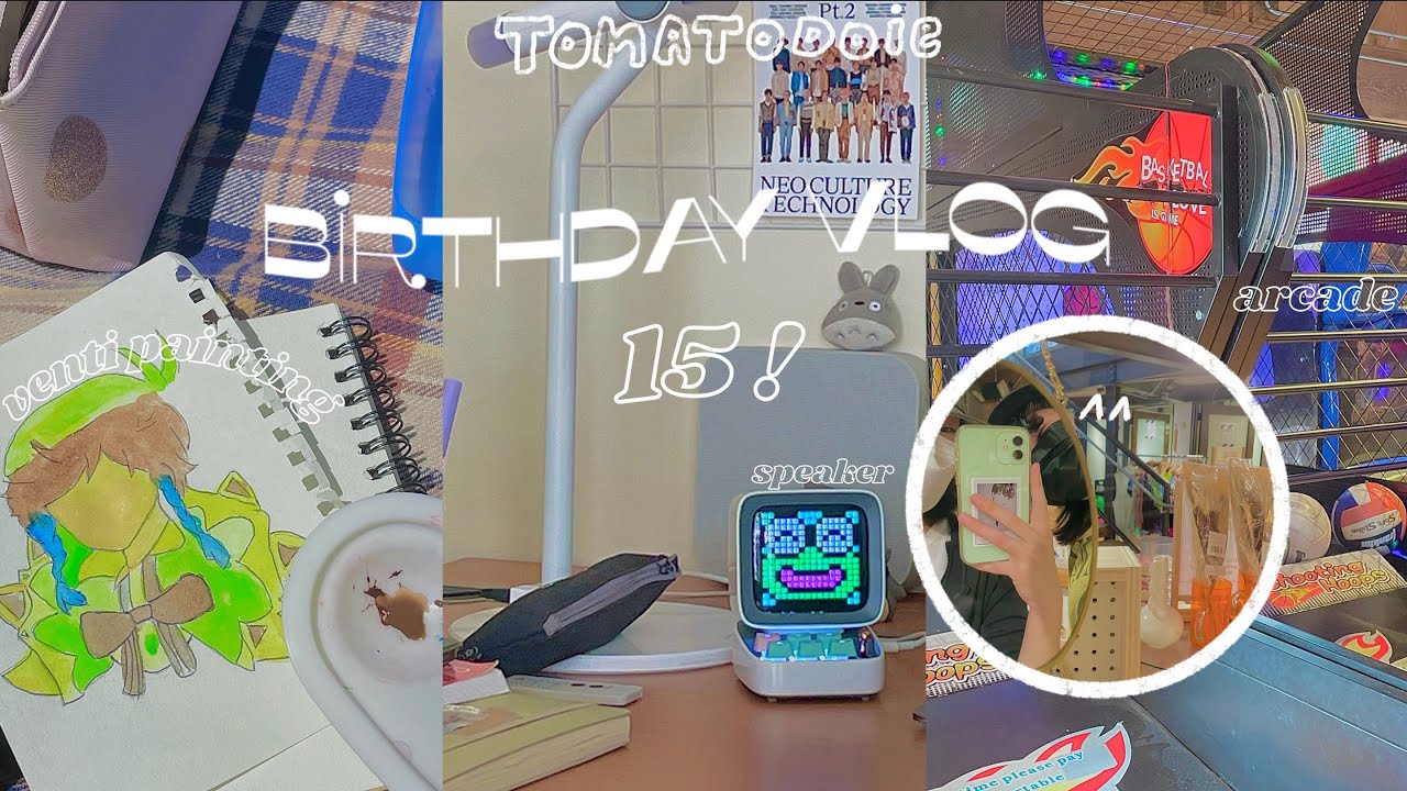 birthday vlog ☻ : manga shopping, genshin cupcakes, nct album, divoom speaker + going to the arcade