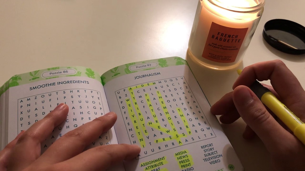 FIRST TIME TRYING ASMR~ WORD SEARCH