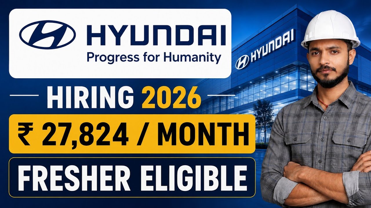 Hyundai Recruitment 2026 | 10th, 12th, ITI, Diploma, BE, B.Tech, BA, B.Sc, B.Com | Campus Drive