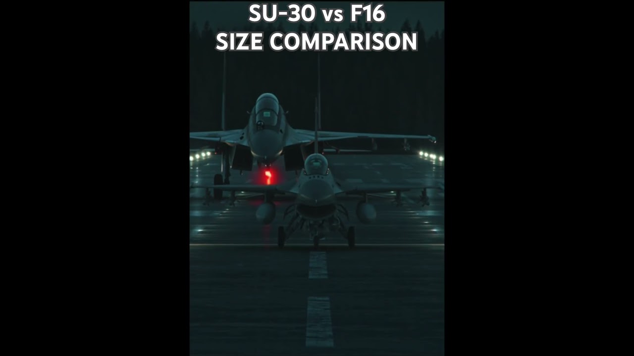 Su-30 vs F16: The Size Difference Is Insane! #f16 #MiG29 #fighterjets #aviation #comparison
