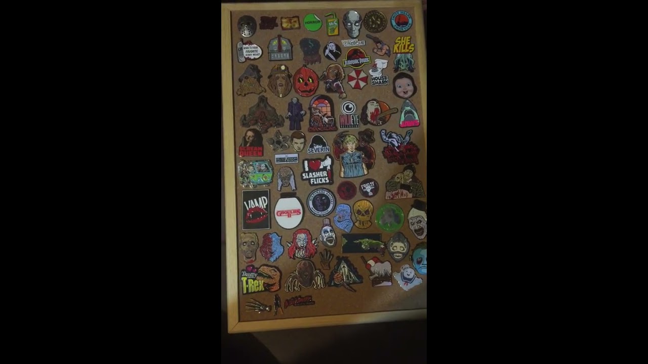 Horror enamel pin collection