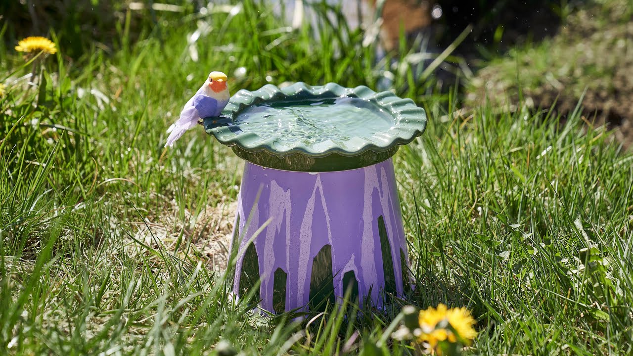 Decorative flowerpot birdbath  - DIY by Søstrene Grene