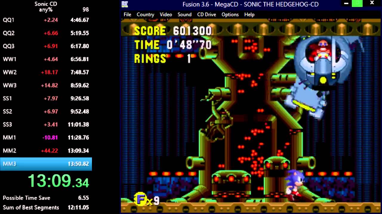 Sonic CD - Metallic Madness 3: 1'17"93 (Speed Run)