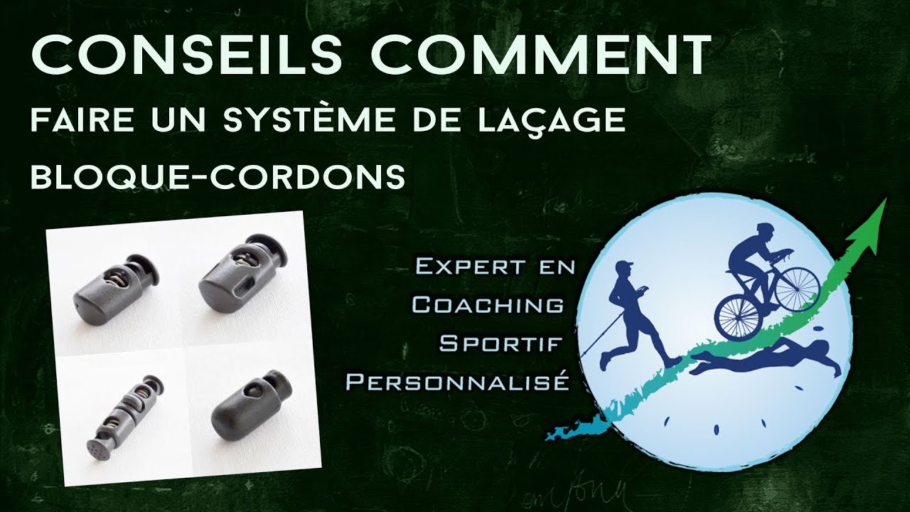 Système de laçage Bloque-cordons pour triathlon ou duathlon