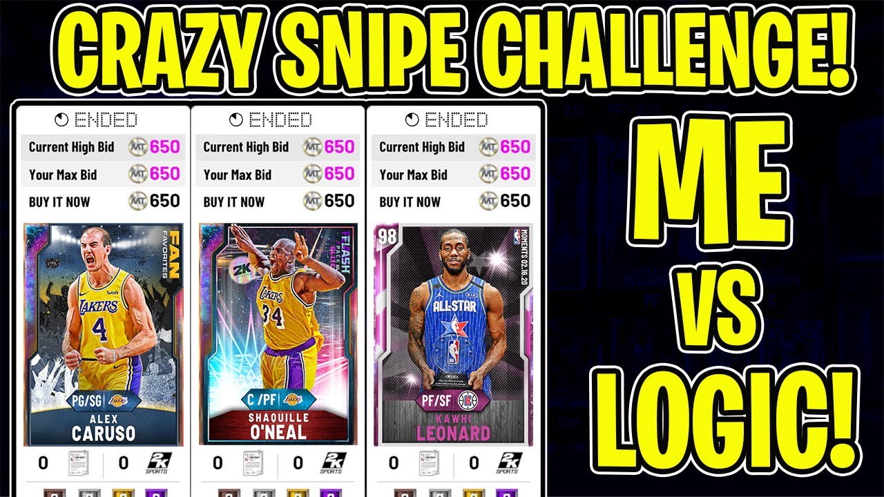 INSANE 1 HOUR SNIPE CHALLENGE VS LOGIC LOOKSS! BEST SNIPERS IN NBA 2K20!