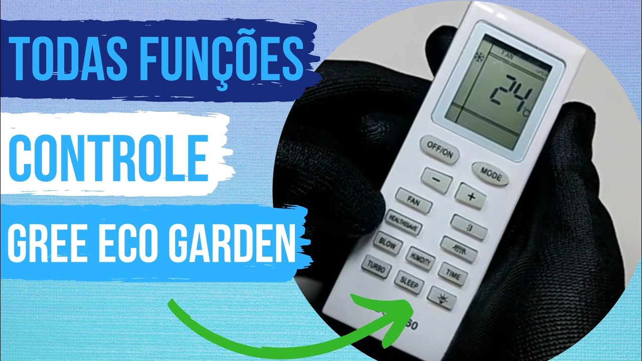 Funções do Controle remoto Ar condicionado Gree Eco Garden