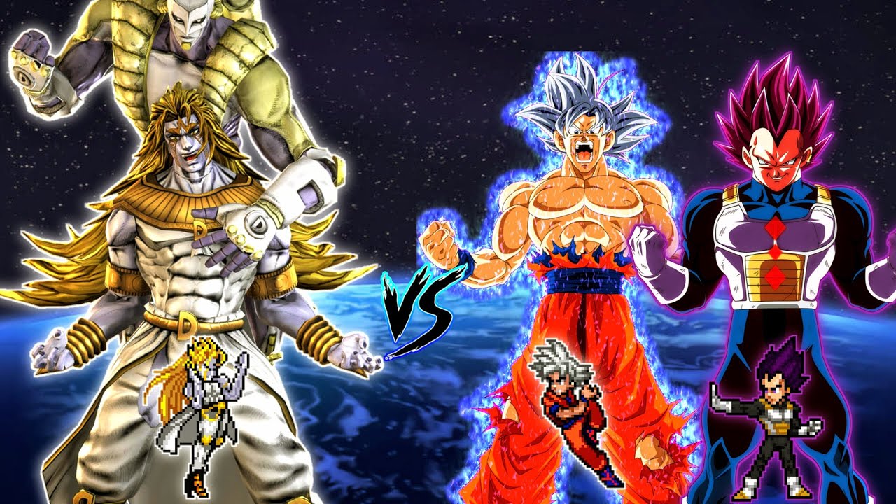 Dio Over Heaven OP VS Goku DBS 3.5 OP & Vegeta Ultra Ego  in Jump Force Mugen