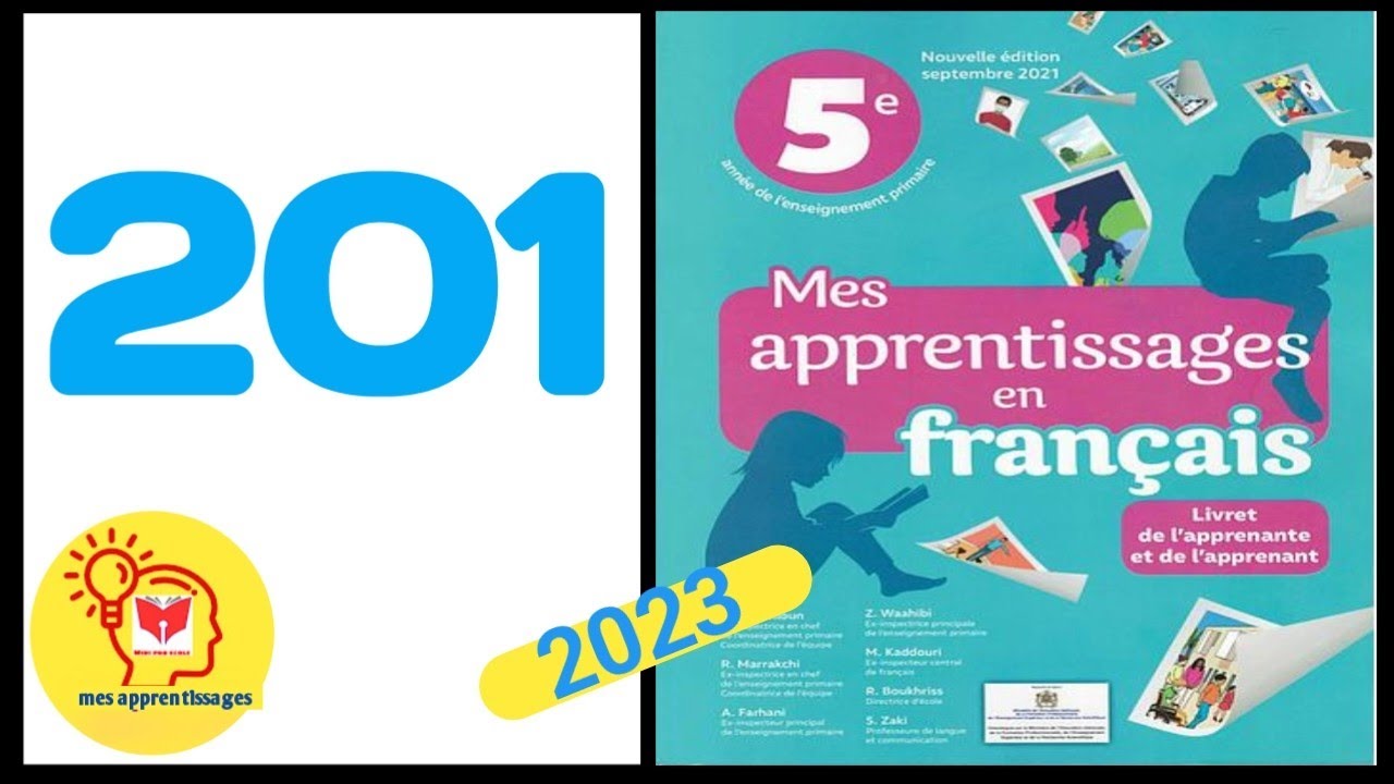 mes apprentissages en français 5 page 201