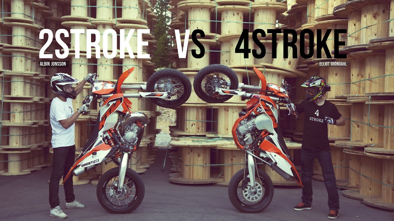 2stroke vs 4stroke - KTM EXC STUNT 2016 - Amostunt & Elliot Gröndahl