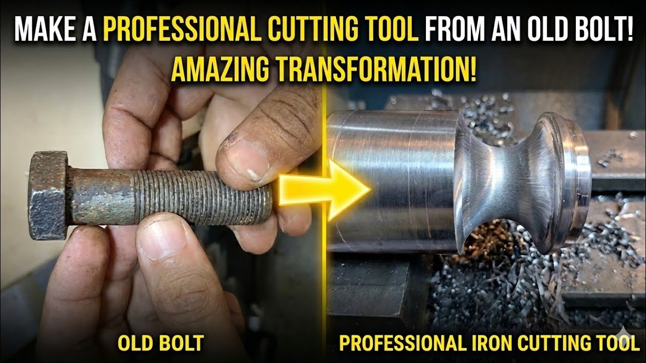 How to make a lathe tool from an old screw.