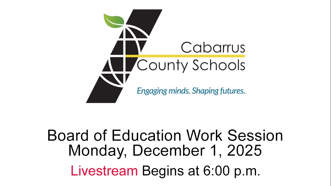 CCS Board of Education Work Session  | Monday, December 1, 2025 | Meeting begins at 6 pm