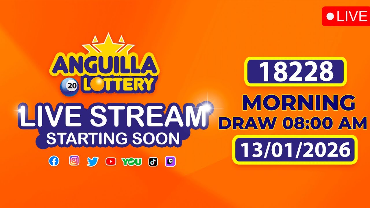 Emisión en directo de Madroka Anguilla Lottery, LTD 18228