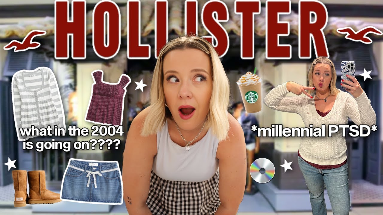 inside the fitting room at HOLLISTER! (my high school wardrobe is back...)