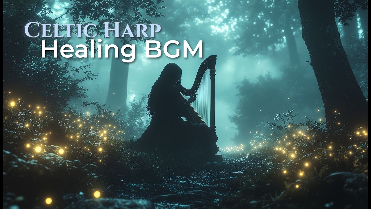 🎵 Relaxing Celtic Harp Healing BGM (Sleep, Study, Relaxation)