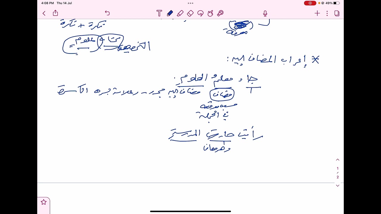 الجر بالإضافة ( المضاف إليه) ـ لغتي ( أول متوسط )