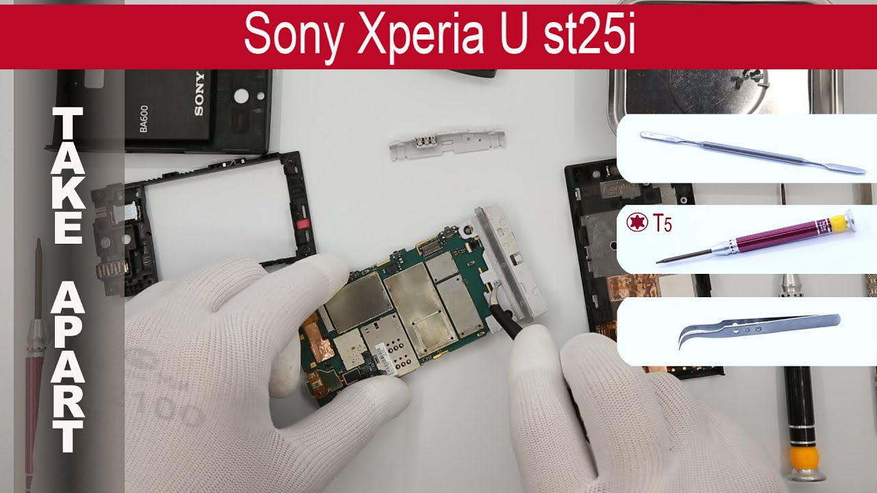 Как разобрать 📱 Sony Xperia U ST25i Разборка и ремонт