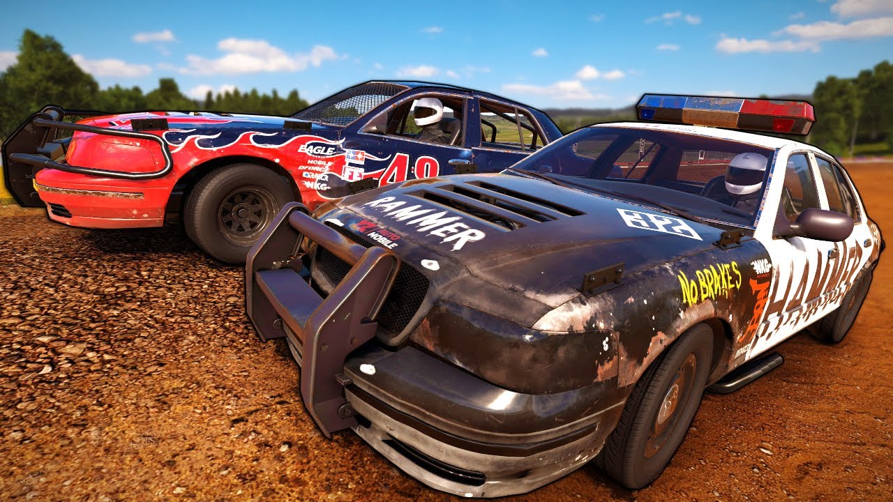 Police Car Figure 8 Race is Insane! - Wreckfest Getaway DLC Update Gameplay