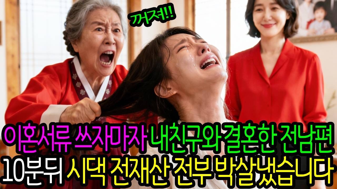 이혼서류 쓰자마자 내친구와 결혼한 전남편 10분뒤 시댁 전재산 전부 박살냈습니다