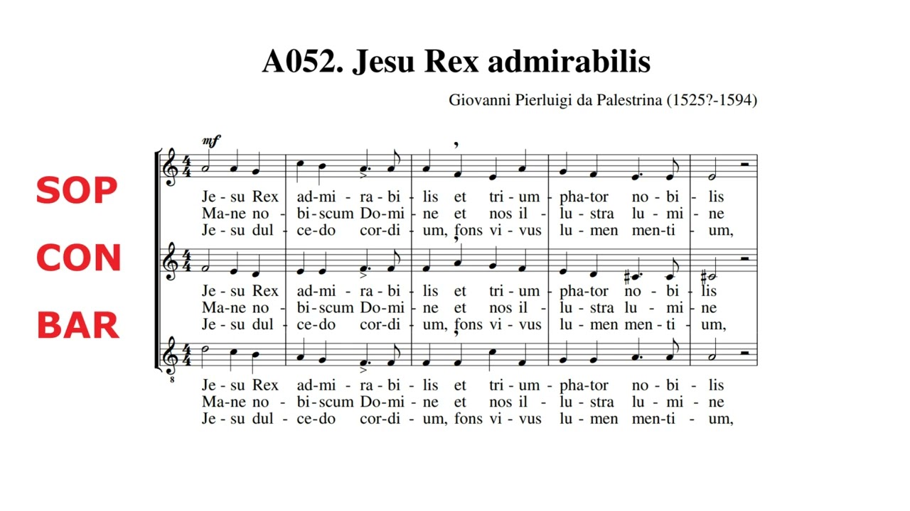 Jesu Rex admirabilis (BARITONI)