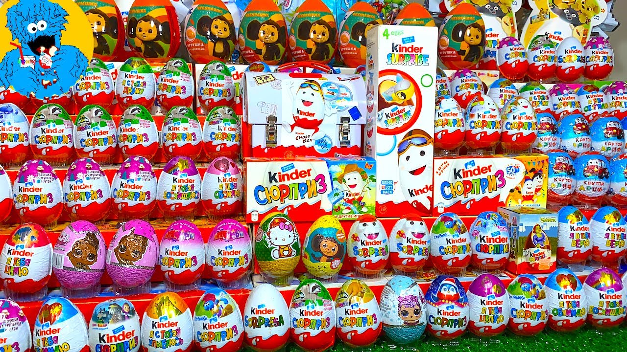 Мега Выпуск, Открываем Яйца С Сюрпризом,Unboxing Surprise Eggs Mega Giant Collection with Rare!
