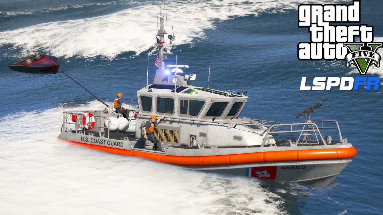 GTA 5 Coast Guard Towing A  Stranded Boat To Safety (LSPDFR Coastal Callouts)