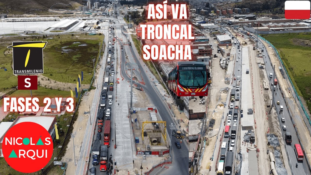 Así va Construcción de Troncal de TransMilenio en Soacha 🇨🇴 - Avance de Obra en Autopista Sur Fase 3