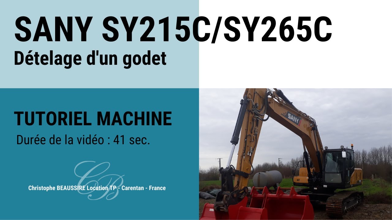 SANY SY215C / SY265C - Dételage d'un godet