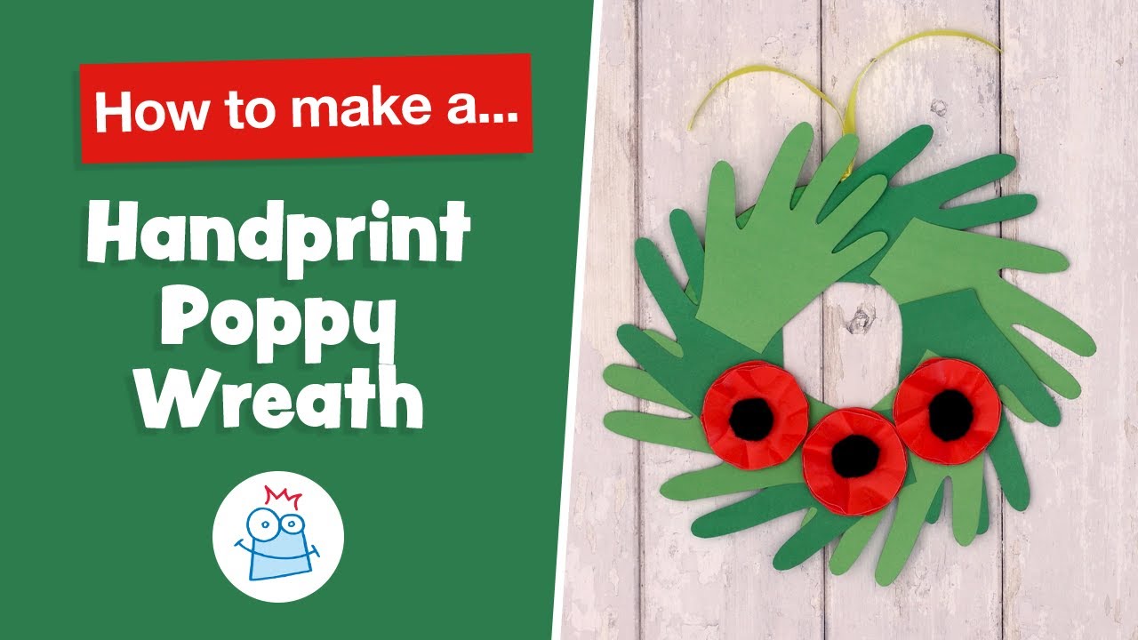 How to make a Handprint Poppy Wreath | Baker Ross