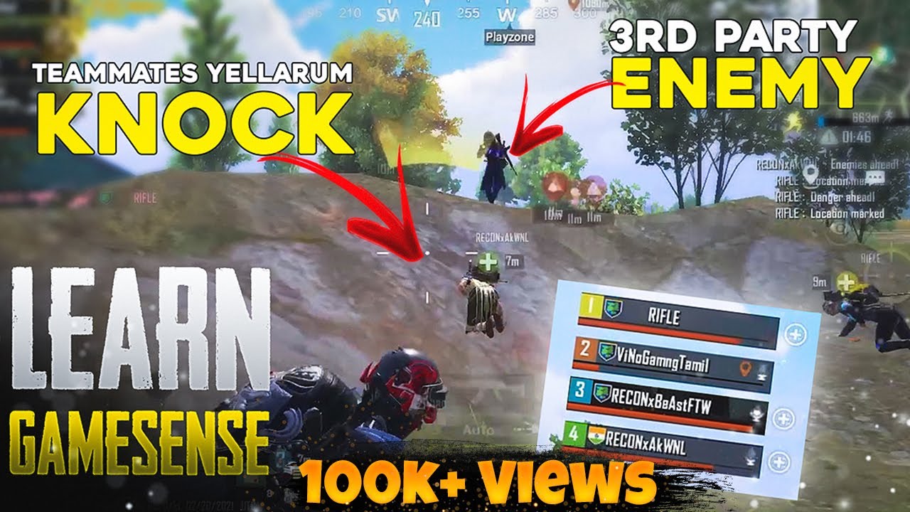 GAME SENSE IN PUBG | LEARN GAME SENSE WITH TAMIL VOICE OVER