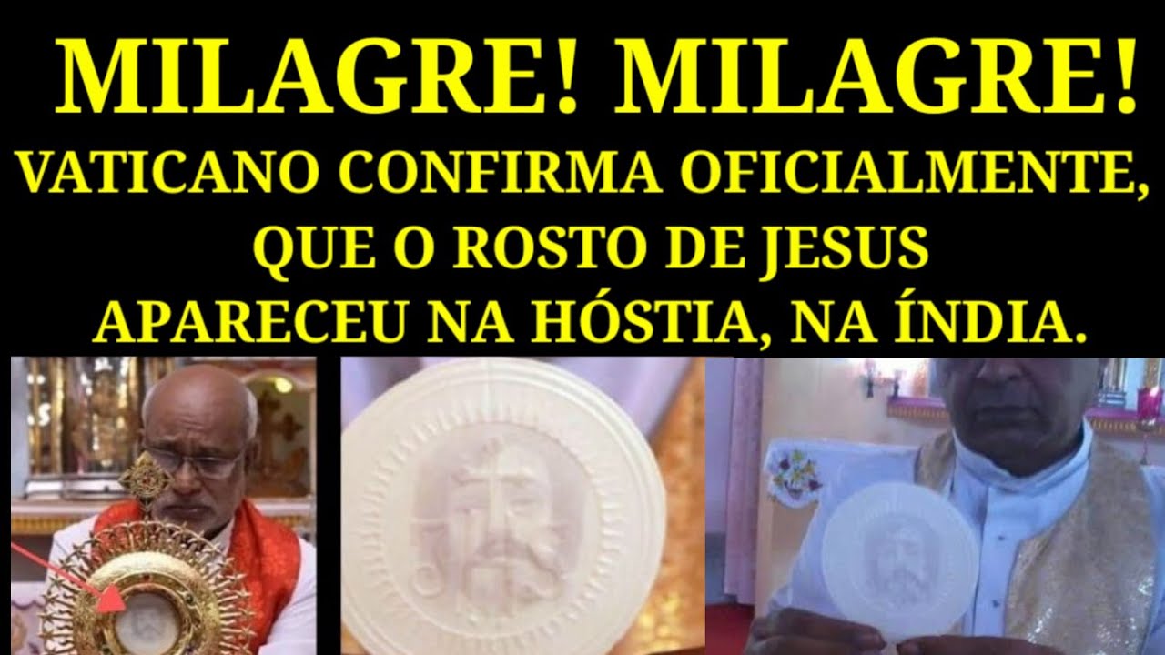 Vaticano Acaba De Confirmar O Milagre Do Rosto De Jesus Na HÓSTIA.