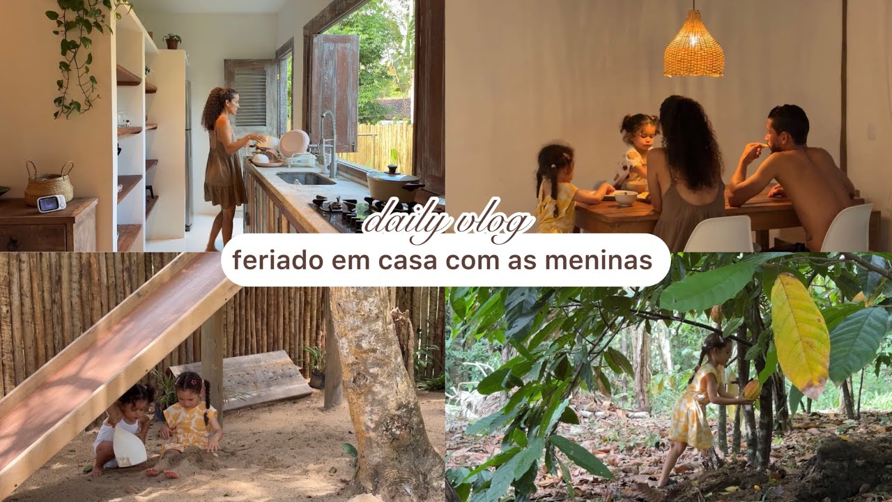 É feriado! Um dia em casa com as meninas, rotina, limpeza do quintal e muitas fofurices!