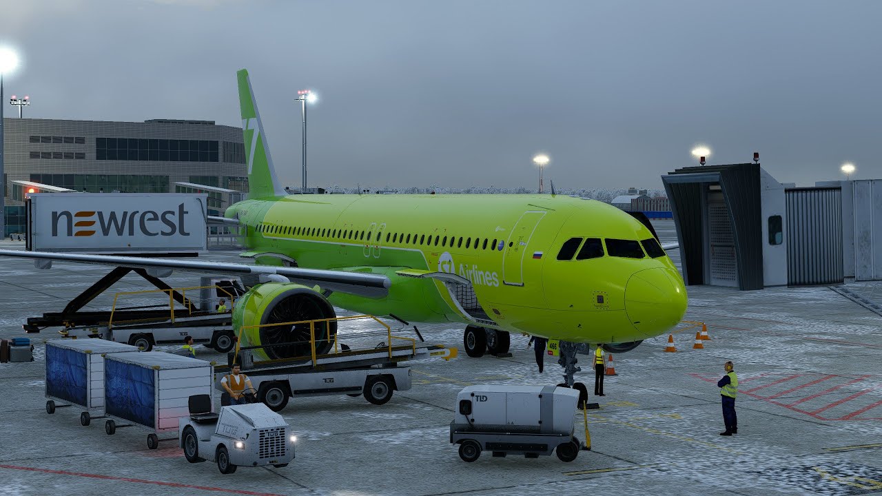 Москва Домодедово - Минск | Airbus a320-271N | S7 | UUDD - UMMS | XPME | X-Plane 12.4.0 b5