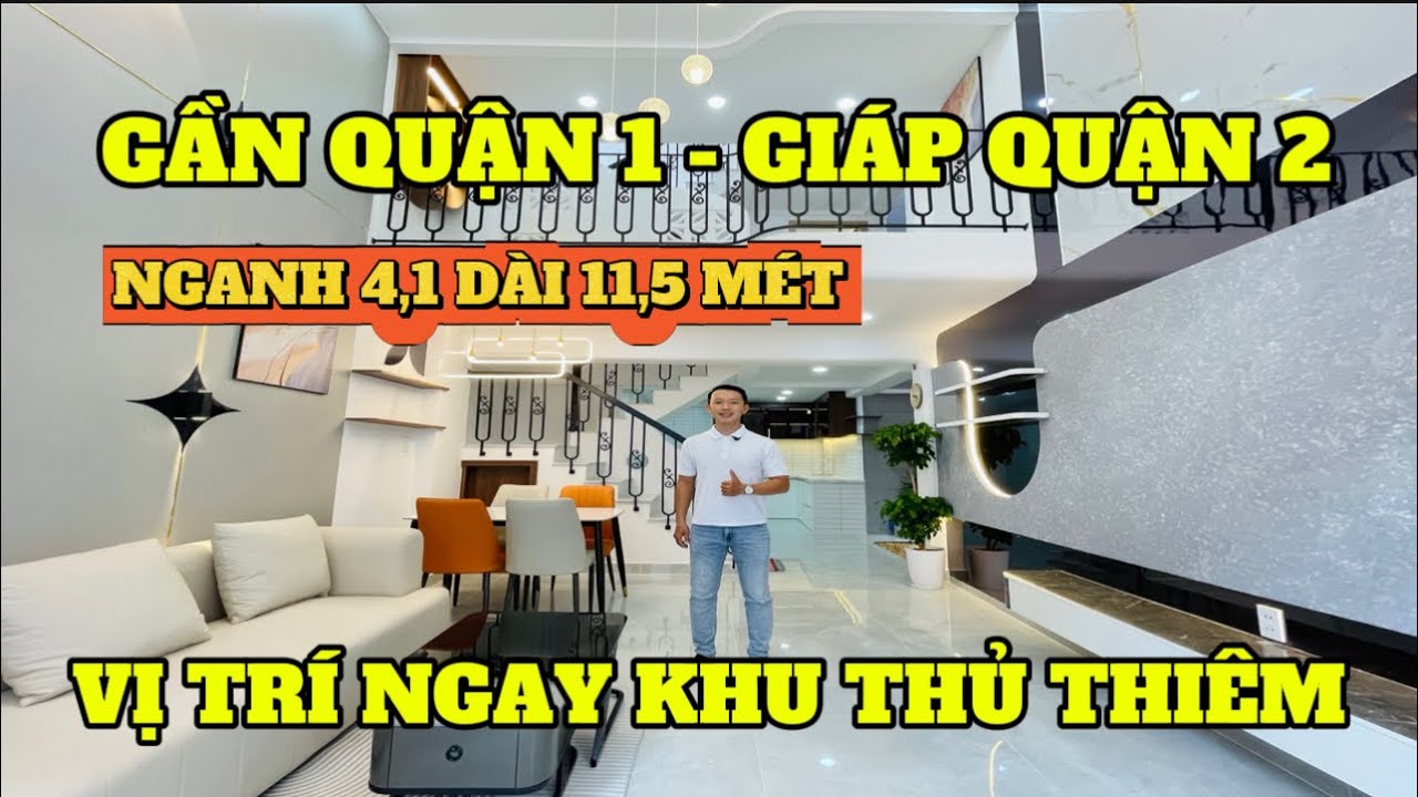 NHÀ ĐẸP KHU THỦ THIÊM - GIÁP QUẬN 1 , GẦN QUẬN 2 - NGANG 4,1 DÀI 11,5 MÉT THIẾT KẾ SANG TRỌNG