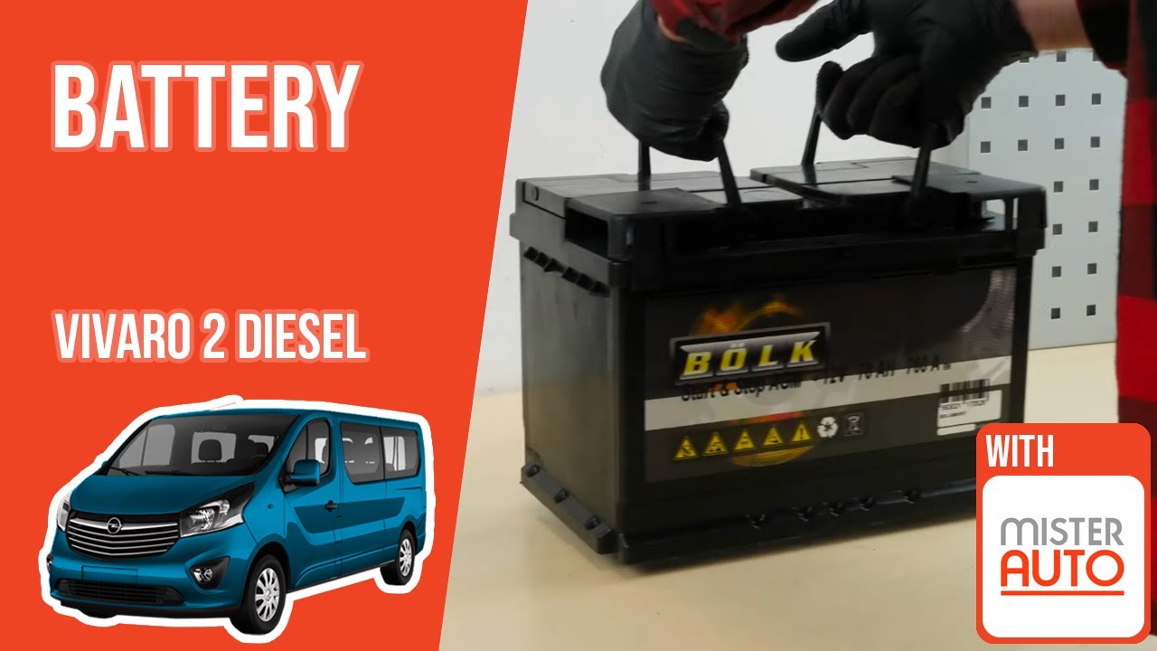 How to replace the car battery Vivaro mk2 1.6 CDTI 🔋