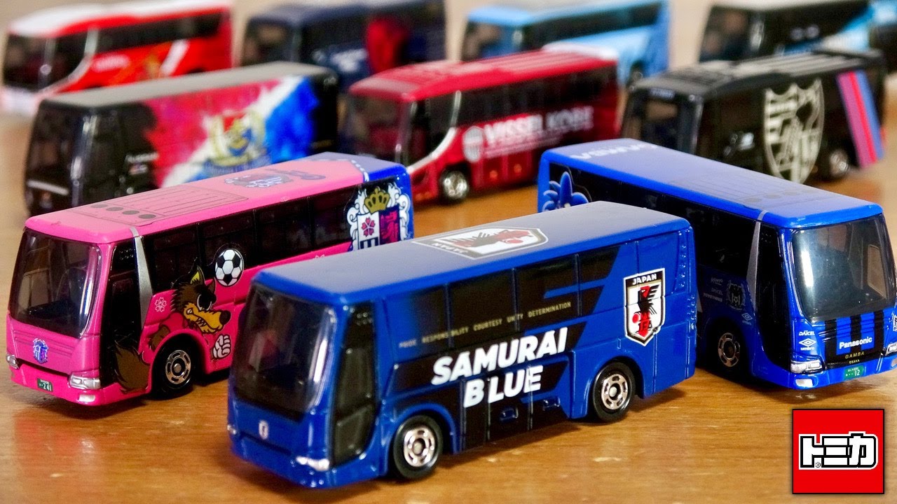 サムライブルーの魂を運ぶ！サッカーバストミカの親玉登場！サッカー日本代表オフィシャルチームバス JFA's DREAM 色んなクラブの選手バス登場の中 遂に代表バスが！ SAMURAI BLUE