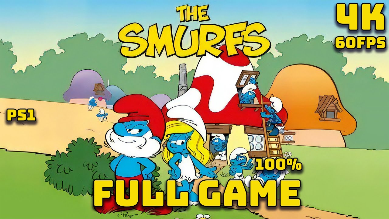 The Smurfs  (PS1) Full Gameplay Walkthrough + Mini Games 4K UHD Longplay
