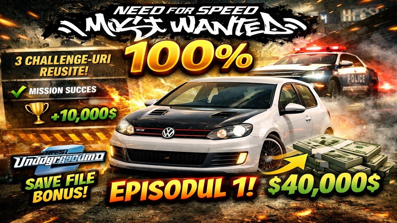 Need for speed most wanted 100% Episodul 1 Provocări și recompense în NFS MW