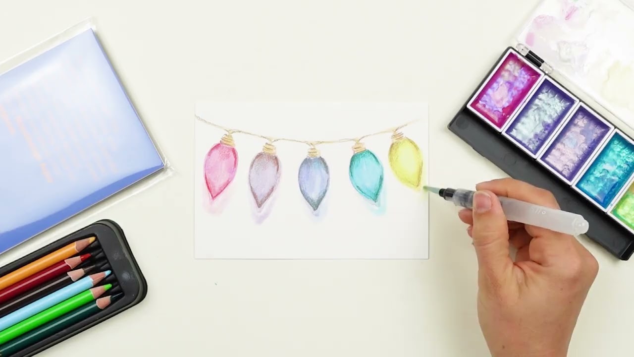 SketchBox How-to: Learn to use color shift watercolor to paint some holiday lights! (December 2025)