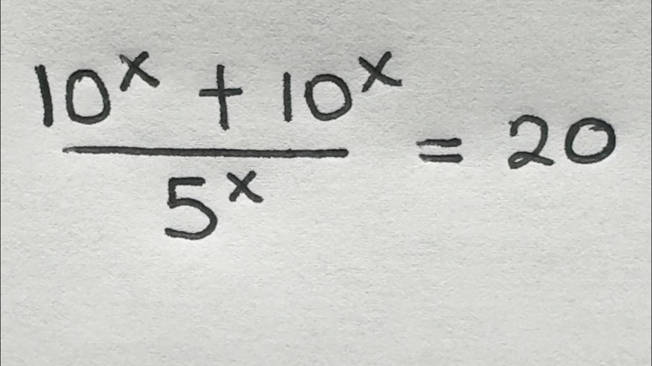 Solve for x in this nice exponential equation | Math Olympiad Mathematics