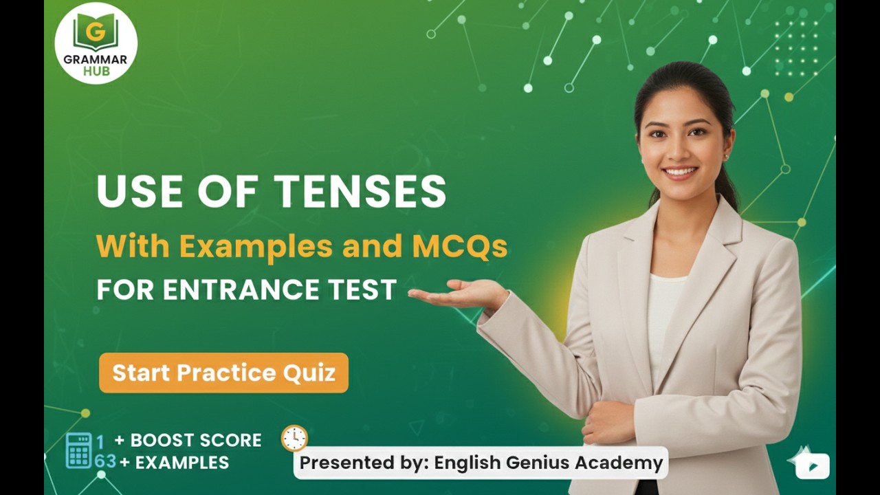 Use of Tenses MCQs || Sukkur IBA University's Entrance/Job Tests || How to get full Marks? #IBA#SIBA