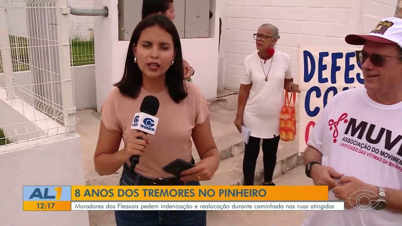 Moradores dos Flexais fazem caminhada 8 anos após tremores no Pinheiro - 07/03/2026