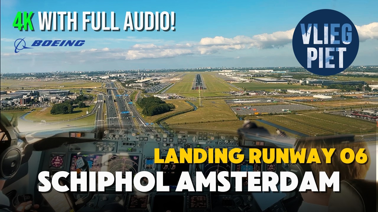 ✈️ Boeing 737 Landing at Amsterdam Schiphol | ILS Runway 06 | VLIEGPIET