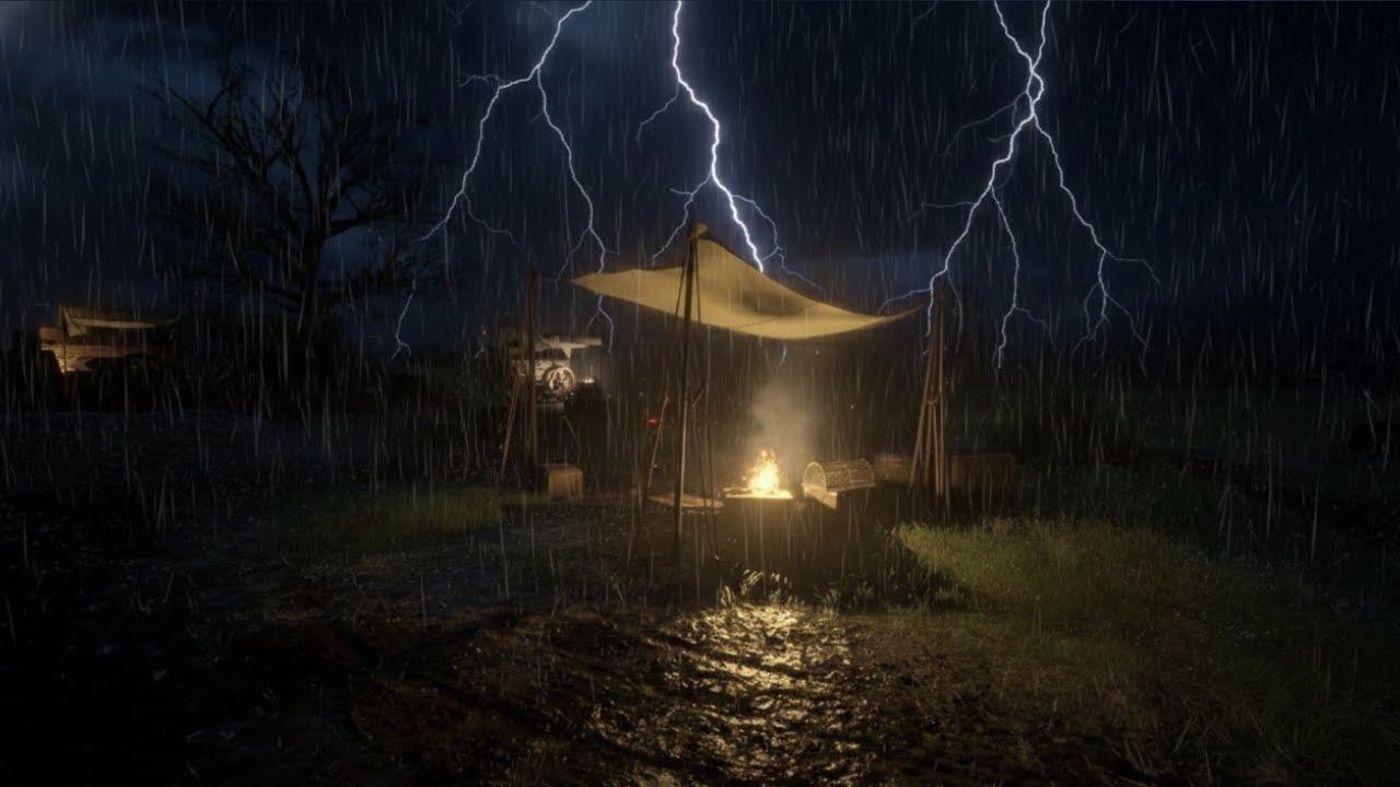 Heavy Thunderstorm & Rain Sounds for Deep Sleep, Study and Relaxation