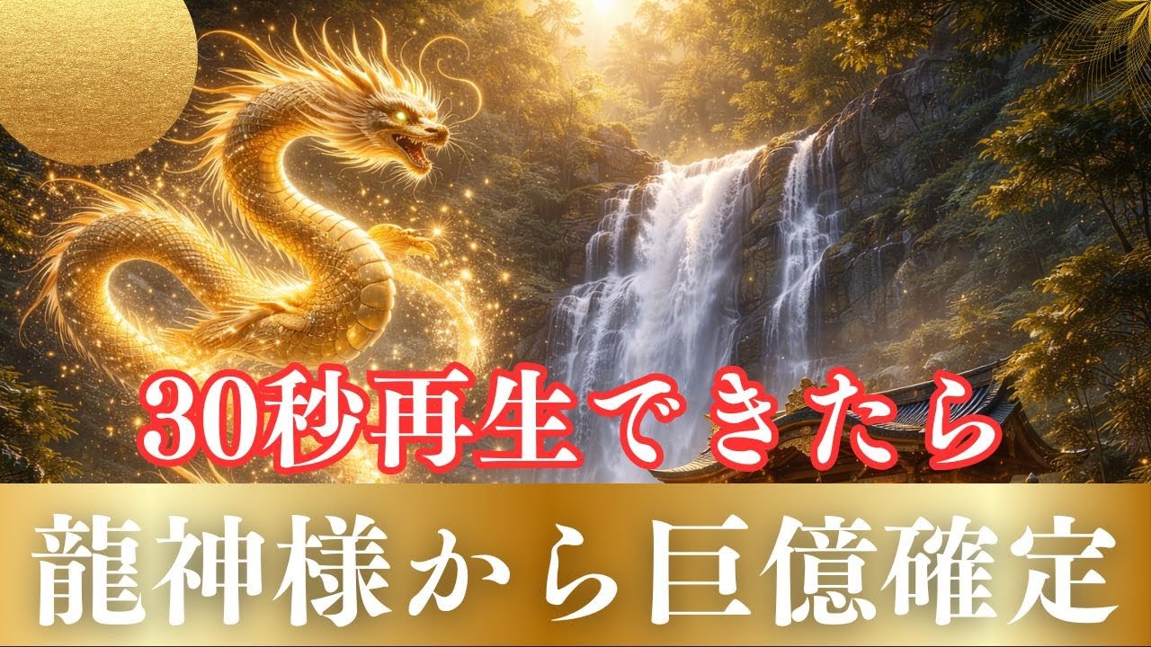 【金運】ほとんどの人は本日中に再生できません。見れたあなたは家計が黒字で安定します（龍神様）
