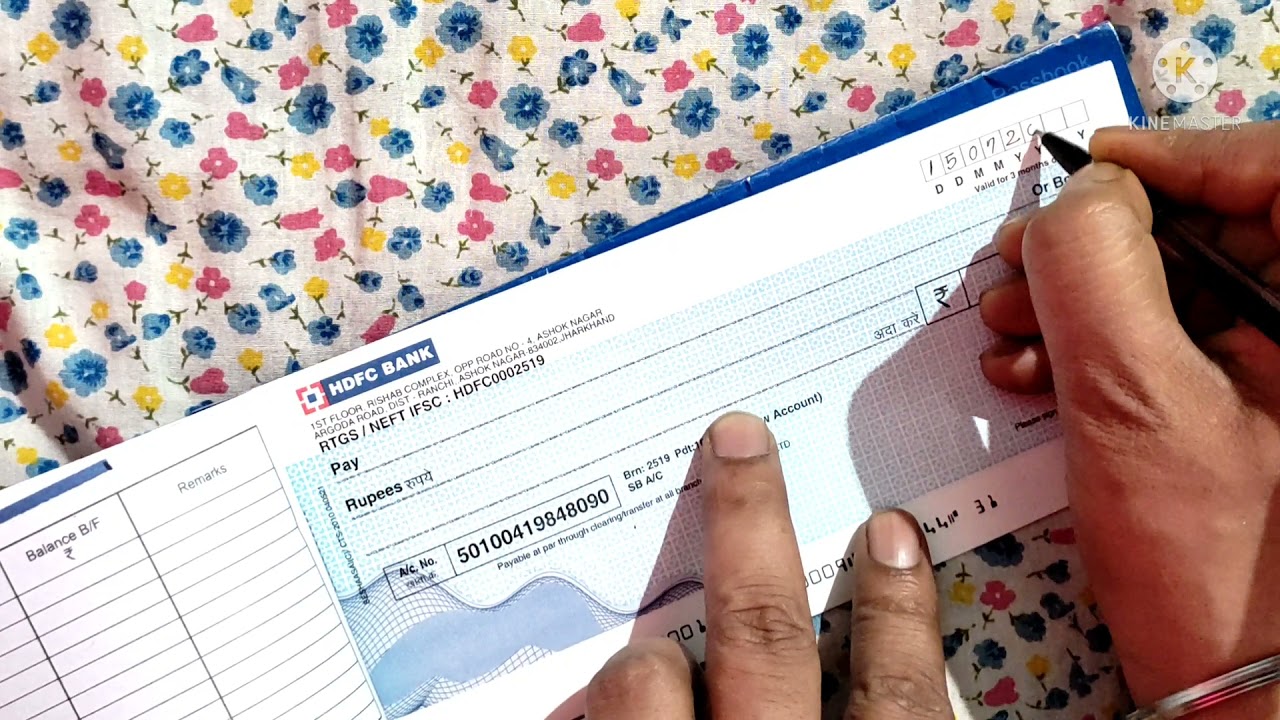 HDFC Bank Cheque Book kaise bhara jata hai ? बैंक चेक भरना सीखिए स्टेप by स्टेप हिंदी में