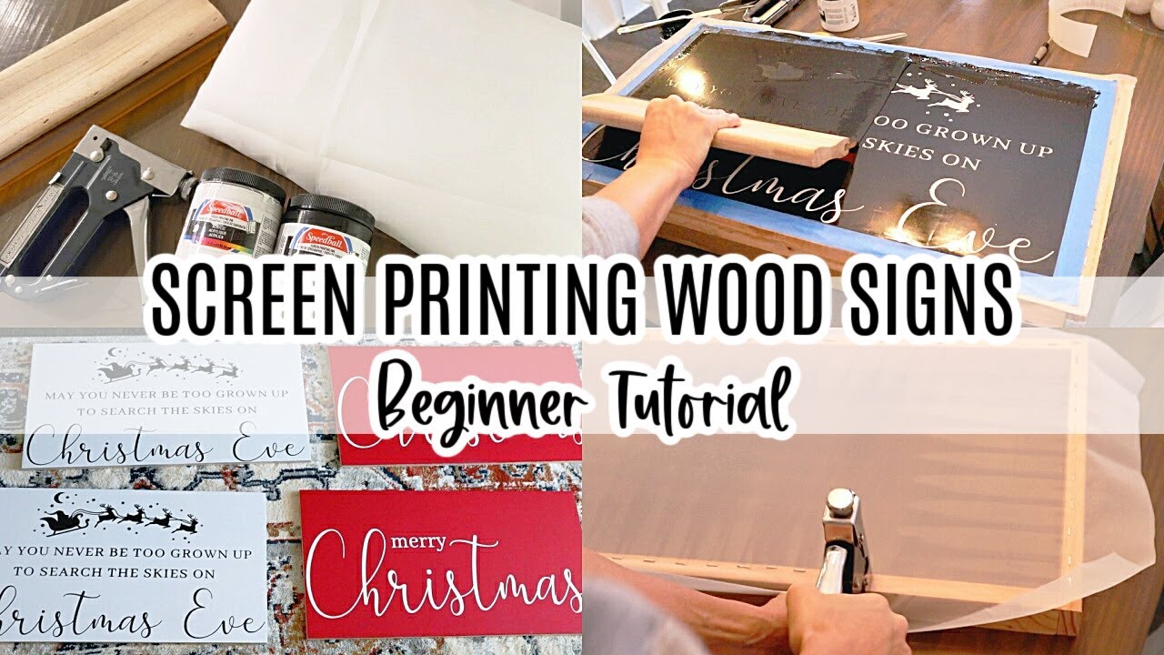 How To Screen Print on Wood Signs | Make Reusable Stencils With Vinyl
