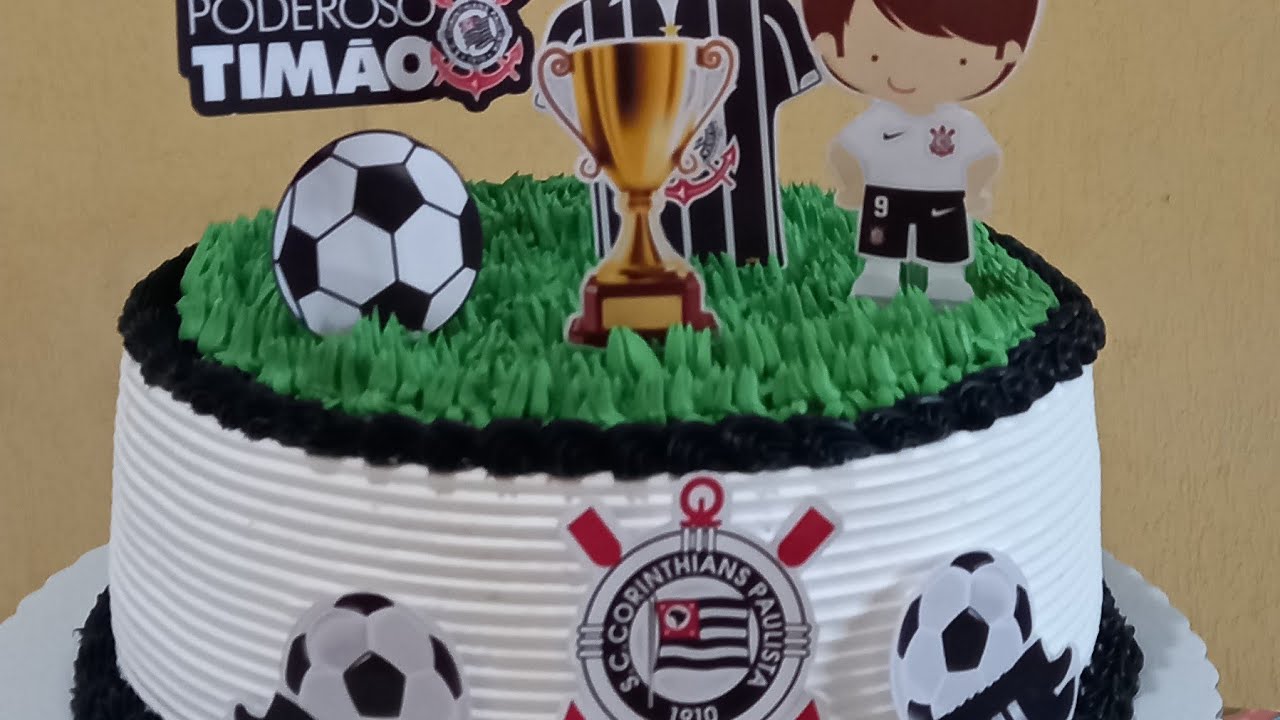 BOLO DO CORINTHIANS PARA INICIANTES FÁCIL DE FAZER/R&E ROCHA BOLOS/CAKE DESIGN