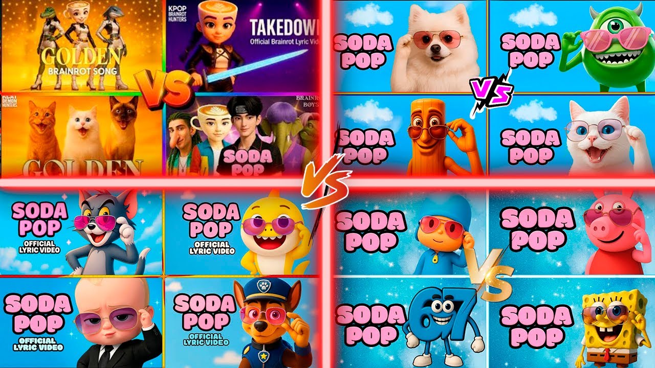 Pocoyo 🆚 SpongeBob 🆚 Peppa Pig 🆚 Six Seven 67 🎶🎵 Who Is Best