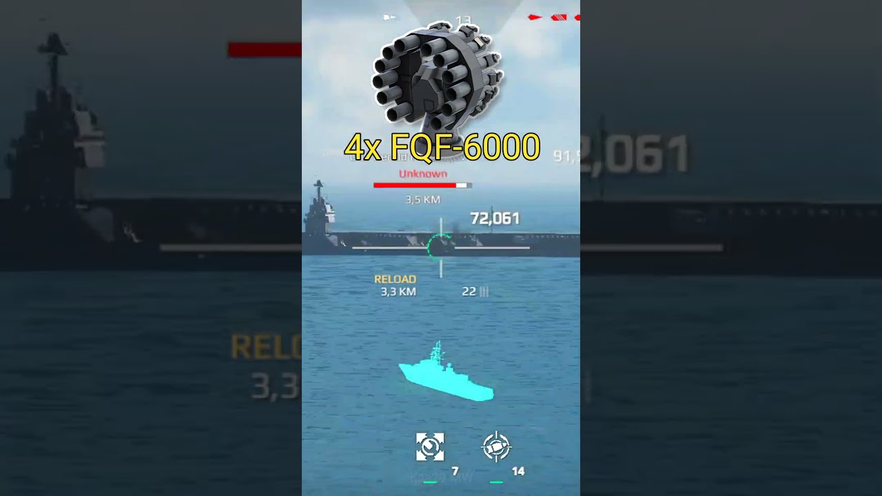 4x FQF-6000 vs 4x RBU 2500, damage comparison #modernwarships #shorts