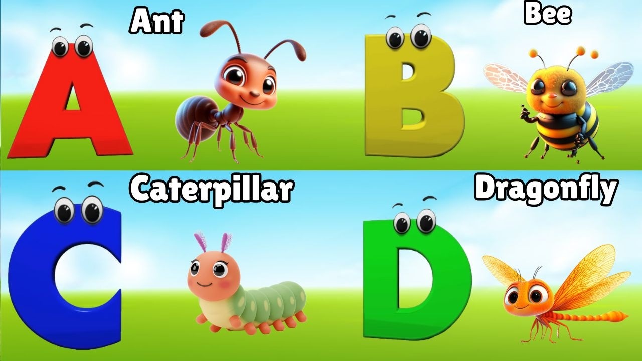 Insects Alphabet Song | Insects ABC Song | Phonics for Kids | Baby, Alphabet Letters